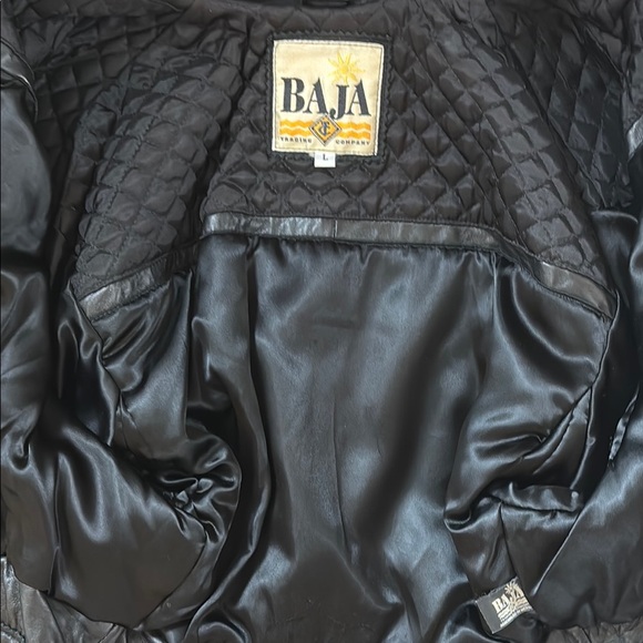 RARE VINTAGE BAJA Trading Company Studded Eagle Rhinestone 100% Leather Jacket - Picture 13 of 16
